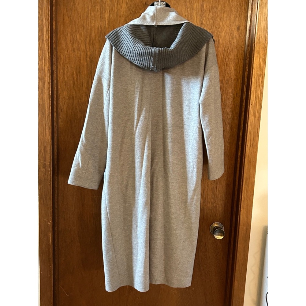 SOSKEN Brandy Waterfall Woll Blend Coat in Gray Sz M - Picture 9 of 15